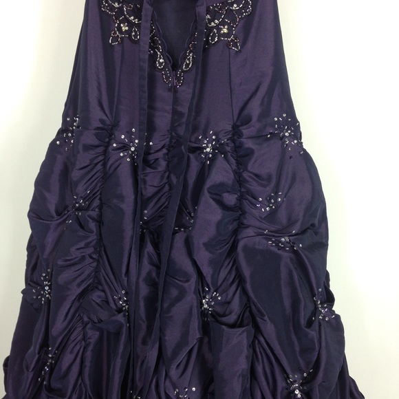 100% SILK Imperial Maggie Sottero Ball Gown Prom Wedding Quinceañera Dress - Picture 4 of 8